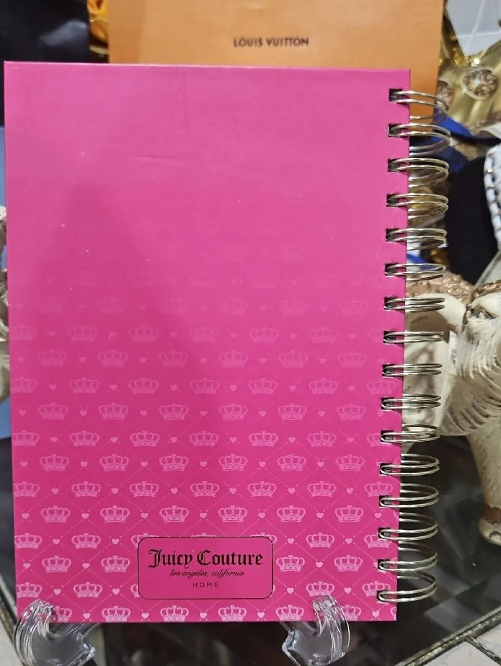 NWT! Juicy Couture Home Pretty Pink Journal with Pink Pom-Pom Keychain/Charm!